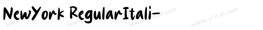 NewYork RegularItali字体转换